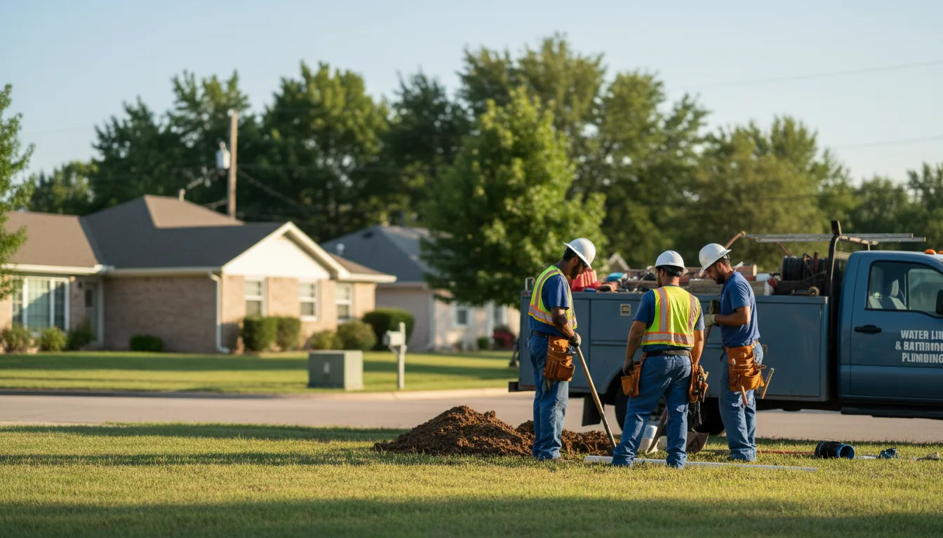 Residential water line and bathroom plumbing service in Grandview, TN